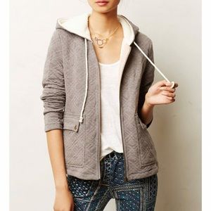 Anthro Sat sun | Gray Quilted cross country jacket